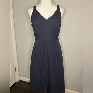 Ann Taylor Silk Criss Cross Front Dress with Flutter Skirt